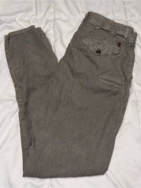 Incotex slacks carrot fit gray pants 34